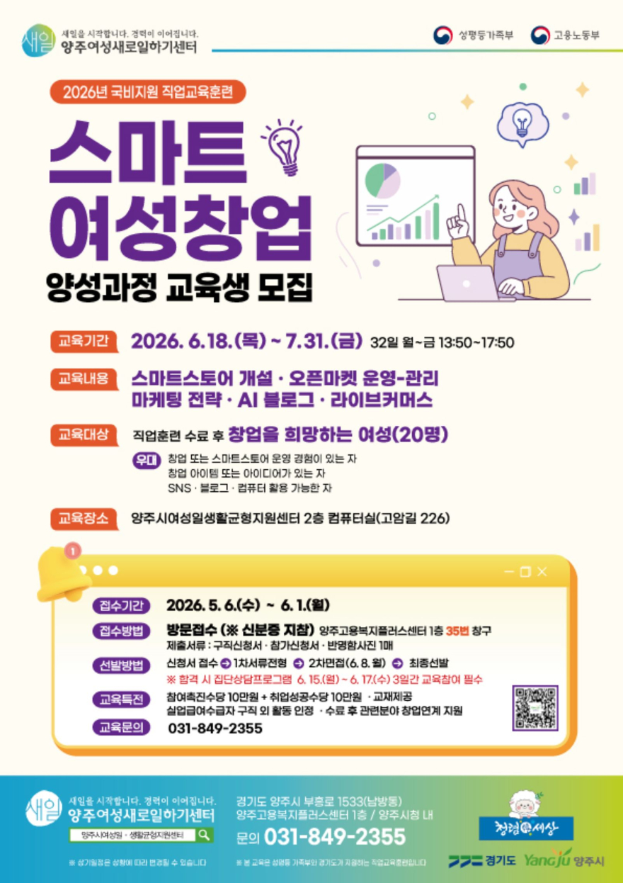 4.30.-양주시, ‘스마트 여성창업 과정’ 교육생 모집…20명 선발.jpg
