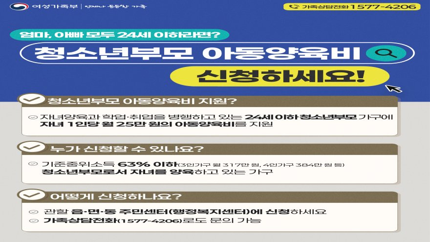 3. 동두천시, 청소년부모 아동양육비 월 25만원 지원.jpg
