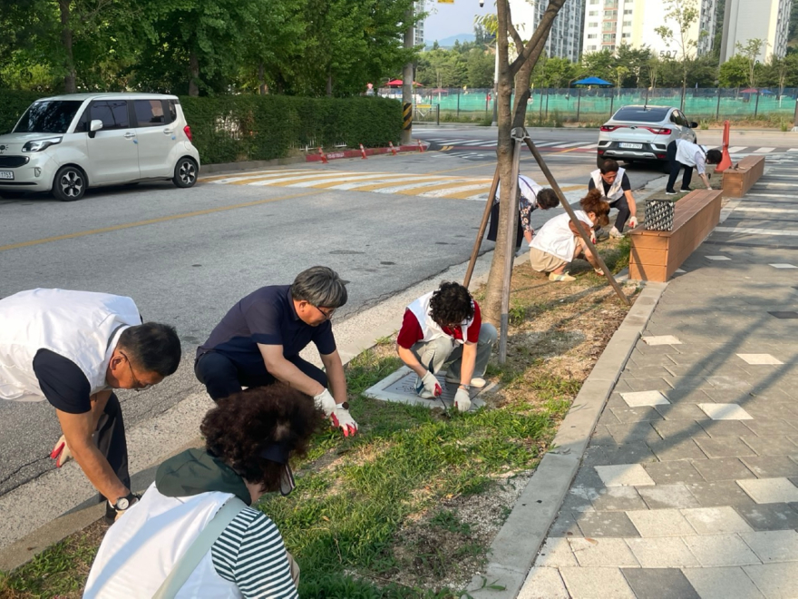 14. 송내동 바르게살기위원회, 행정복지센터 및 인근 환경정비 위한 제초작업 실시(1).jpg