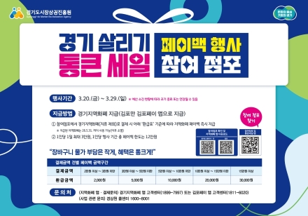 의정부시, ‘경기 살리기 통큰 세일’ 돌입… 지역화폐 결제 시 20% 환급