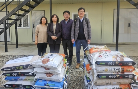 의정부동 지역주택조합, 축하 화환 대신 ‘사랑의 쌀’ 700kg 기탁