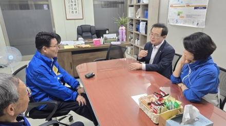 김원기 의정부시장 후보, 이건태·박지혜 의원과 ‘샌드위치 간담회’... 여당 인프라론에 맞불