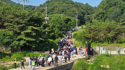 민 관 군 경 하나 된 축제의 장 2026 영북면민 한마음 걷기대회 성황리 개최