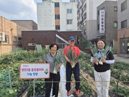 생연2동 통장협의회, 직접 가꾼 텃밭 수확물 파 50세트 기탁