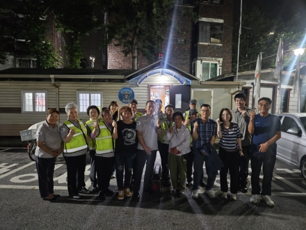 동두천시 상패동, 자율방범대 감악산지대 격려… 재난 예방 시책 가동
