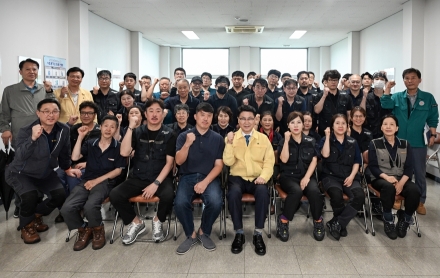 김원기 의정부시장, 환경자원센터 현장 점검 및 근로자 격려