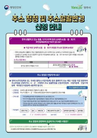 양주시, 원룸·다가구주택 115곳 상세주소 직권 부여 완료