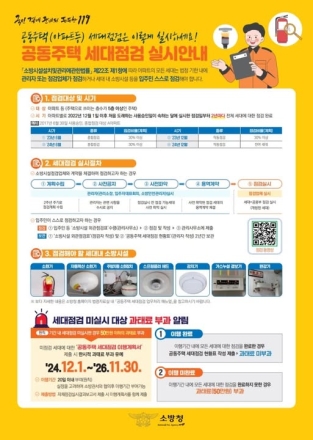 포천소방서, 공동주택 세대점검 실시 안내… "우리 집 안전, 스스로 점검하세요"