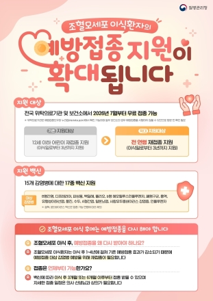 동두천시, 조혈모세포 이식 환자 예방접종 지원 전 연령 확대